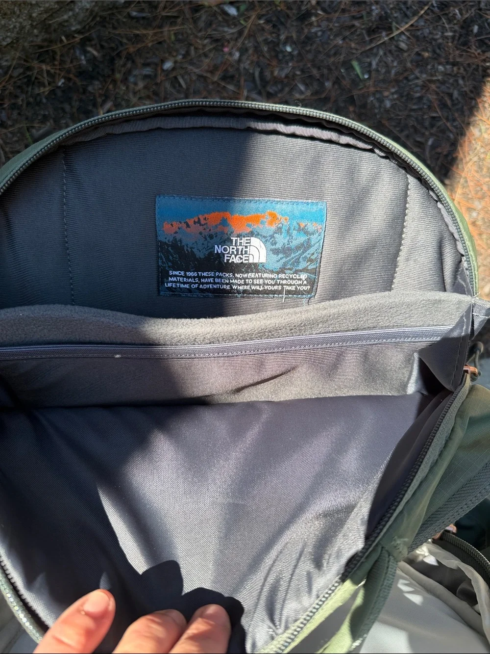 The North Face Olive Green Daypack Backpack